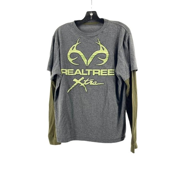 Realtree Xtra Men's Long Sleeve Graphic Thermal Knit Shirt Antlers Hunting Sz  L - Picture 1 of 7